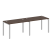 Рабочая станция на 2 раб.места Metal System Style БП.СМ-2.2 2400x720x750 (Дуб Наварра/Серый металл)