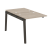 Наборный элемент рабочей станции на деревянных опорах Onix Wood OW.2.NRS-0.7 780x1475x750 (Тиквуд Светлый/Дуб Темный)