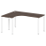 Стол криволинейный левый Metal System Style БП.СА-4 Л 1600x1200x750 (Дуб Наварра/Серый металл)