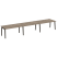 Стол переговорный на деревянных опорах Onix Wood OW.PRG-3.4 4740x980x750 (Тиквуд Светлый/Дуб Темный)