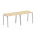 Рабочая станция на 2 рабочих места на А-образном м/к Metal System Style БА.СМ-2.1 2000x720x750 (Дуб наварра/Серый металл)
