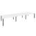 Рабочая станция на П-образном м/к Onix O.MP-D.RS-6.4.7 4740x1475x750 (Тиквуд Темный/Белый Металл)