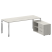 Стол для руководителя с тумбой правый БГ.СРТ-6.8 (R) 2100x1620x750 (Вяз Благородный/Нерж. Сталь)