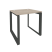 Стол рабочий на О-образном м/к Onix O.MO-SP-0.7 780x720x750 (Тиквуд Темный/Белый Металл)