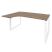 Стол эргономичный левый на О-образном м/к Onix O.MO-SA-4L 1580x1180x750 (Тиквуд Темный/Белый Металл)
