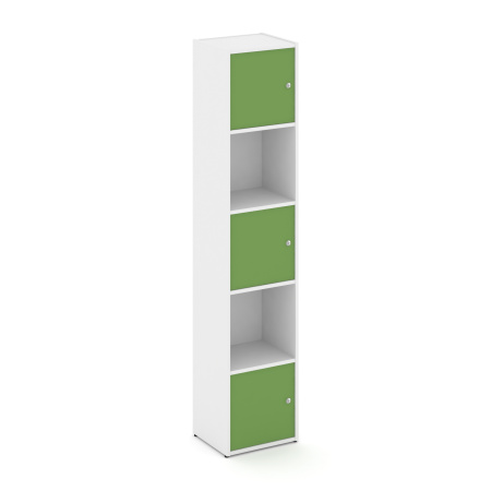 Стеллаж Locker Plus LK.K-007 408x350x1983 (Белый | Зеленый)