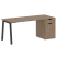 Стол письменный VR.SP-3-178.1.A 1780x720x750 (Серый/Белый Металл)