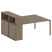 Рабочая станция с опорным шкафом-купе Metal System Style БП.РС-СШК-2.4 2010x1475x1098 (Дуб Наварра/Серый металл)