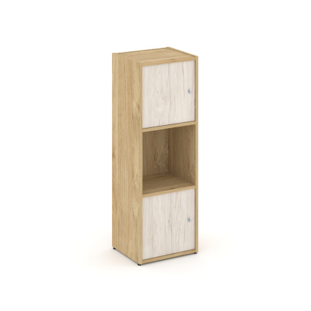 Стеллаж Locker Plus LK.K-001 408x350x1203 (Тиквуд Светлый | Денвер Светлый)