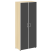 Шкаф для документов со стеклом черным LT.ST-1.10 R Black (Вяз Благородный)