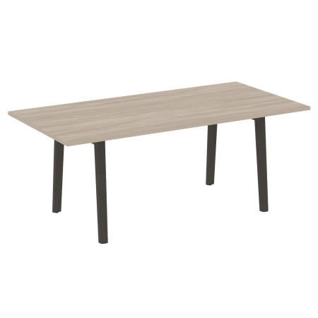 Стол переговорный на деревянных опорах Onix Wood Direct OW.PRG-19 1980x980x750 (Дуб Аттик/Дуб Темный)