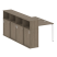 Рабочая станция с опорным шкафом-купе Metal System Style БП.РС-СШК-4.1 1410x2332x1098 (Дуб Наварра/Серый металл)