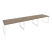 Стол переговорный Onix O.MO-PRG-3.3 4140x980x750 (Тиквуд Темный/Белый Металл)