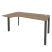 Стол эргономичный левый на П-образном м/к Onix O.MP-SA-1L 1580x980x750 (Тиквуд Темный/Белый Металл)