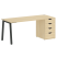 Стол письменный VR.SP-3-178.4.A 1780x720x750 (Серый/Белый Металл)