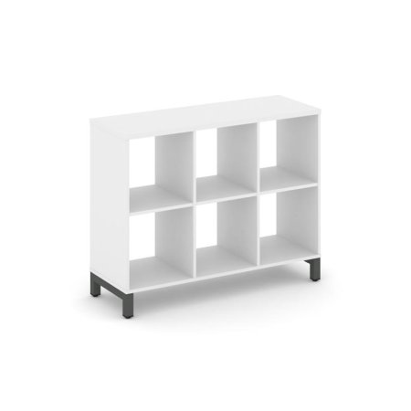 Каркас стеллажа 2 яруса SN.KS-230 (1121х400х881) (Белый/Металл Антрацит)