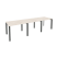 Рабочая станция на П-образном м/к Onix O.MP-RS-3.1.8 2940x800x750 (Тиквуд Темный/Белый Металл)