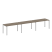 Рабочая станция на 3 раб. места Metal System Style БП.СМ-3.3 4200x720x750 (Дуб Наварра/Серый металл)