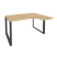 Стол эргономичный правый на О-образном м/к Onix O.MO-SA-3R 1380x1180x750 (Тиквуд Темный/Белый Металл)