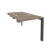 Стол-приставка двойной на П-образном м/к к опорным элем. Onix O.MP-D.SPR-0.7 780x1475x750 (Тиквуд Темный/Белый Металл)