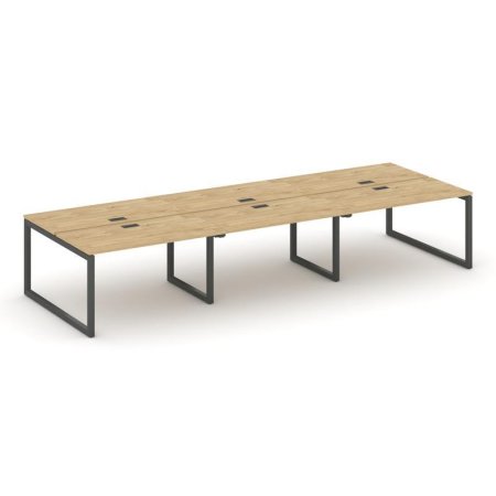 Рабочая станция 2-х сторонняя SN-5O.DRS-081 (2940х1632х750) (Тиквуд Светлый/Металл Антрацит)