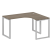 Стол криволинейный правый Metal System Style БО.СА-3 Пр 1400x1200x750 (Дуб Наварра/Серый металл)