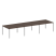Переговорный стол 3 столешницы Metal System Style БП.ПРГ-3.3 4200x1235x750 (Дуб Наварра/Серый металл)