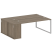 Рабочая станция с шкафом-купе на О-образном м/к Metal System Style БО.РС-СШК-1.5 Т 2210x1475x750 (Дуб наварра/Серый металл)