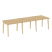 Стол переговорный на деревянных опорах Onix Wood OW.PRG-3.1 2940x980x750 (Тиквуд Светлый/Дуб Темный)