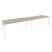 Рабочая станция на П-образном м/к Onix O.MP-RS-2.4.7 3160x720x750 (Тиквуд Темный/Белый Металл)