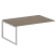 Проходной наборный элемент переговорного стола Metal System Style БО.ППРГ-5 1800x1235x750 (Дуб Наварра/Серый металл)