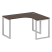 Стол криволинейный правый Metal System Style БО.СА-3 Пр 1400x1200x750 (Дуб Наварра/Серый металл)