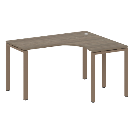 Стол криволинейный правый Metal System Style БП.СА-3 Пр 1400x1200x750 (Вяз/Мокко металл)