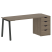 Стол письменный VR.SP-3-178.4.A 1780x720x750 (Серый/Белый Металл)