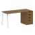Стол письменный VR.SP-3-158.4.A 1580x720x750 (Серый/Белый Металл)