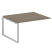 Проходной наборный элемент переговорного стола Metal System Style БО.ППРГ-3 1400x1235x750 (Дуб Наварра/Серый металл)