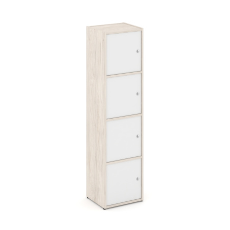 Стеллаж Locker Plus LK.K-004 408x350x1593 (Денвер Светлый | Белый)