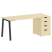 Стол письменный VR.SP-3-178.4.A 1780x720x750 (Серый/Белый Металл)