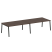 Стол для переговоров (2 столешницы) на А-образном м/к Metal System Style БА.ПРГ-2.5 3600x1235x750 (Дуб наварра/Серый металл)