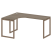 Стол криволинейный левый Metal System Style БО.СА-4 Л 1600x1200x750 (Дуб Наварра/Серый металл)