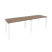 Рабочая станция на П-образном м/к Onix O.MP-RS-2.2.7 2360x720x750 (Тиквуд Темный/Белый Металл)