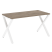 Стол рабочий VR.L-SRX-3.7 1380x720x750 (Тиквуд Темный/Белый металл)
