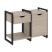 Тумба на регулируемых опорах наборная VR.L-TN-3.O 970x460x719 (Тиквуд Темный/Белый металл)