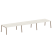 Стол для переговоров (3 столешницы) на А-образном м/к Metal System Style БА.ПРГ-3.5 5400x1235x750 (Дуб наварра/Серый металл)