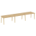 Стол переговорный на деревянных опорах Onix Wood OW.PRG-3.3 4140x980x750 (Тиквуд Светлый/Дуб Темный)