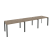 Рабочая станция на П-образном м/к Onix O.MP-RS-3.2.8 3540x800x750 (Тиквуд Темный/Белый Металл)