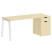 Стол письменный VR.SP-3-178.1.A 1780x720x750 (Серый/Белый Металл)