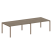 Переговорный стол 2 столешницы Metal System Style БП.ПРГ-2.4 3200x1235x750 (Дуб Наварра/Серый металл)