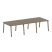 Стол для переговоров (3 столешницы) на А-образном м/к Metal System Style БА.ПРГ-3.1 3000x1235x750 (Дуб наварра/Серый металл)