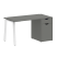 Стол письменный VR.SP-3-138.1.A 1380x720x750 (Серый/Белый Металл)